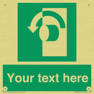 Custom Turn Anti-Clockwise Sign